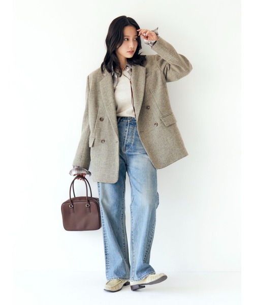 Ungrid（アングリッド）の「ハイウエストルーズストレートデニム（デニムパンツ・レディース・ブルー・24inch/25inch/26inch）」の18枚目の写真