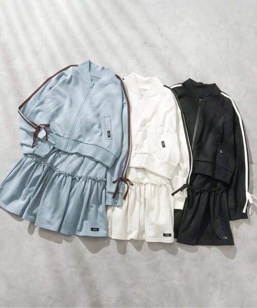 algy（アルジー）の「ラインリボンセットアップ（セットアップ・キッズ・ブラック/アイボリー/サックスブルー・XX-SMALL/SMALL/MEDIUM/X-SMALL）」の3枚目の写真