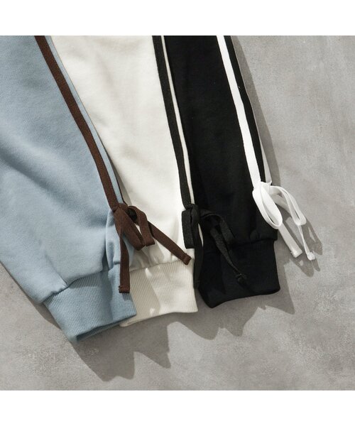 algy（アルジー）の「ラインリボンセットアップ（セットアップ・キッズ・ブラック/アイボリー/サックスブルー・XX-SMALL/SMALL/MEDIUM/X-SMALL）」の5枚目の写真