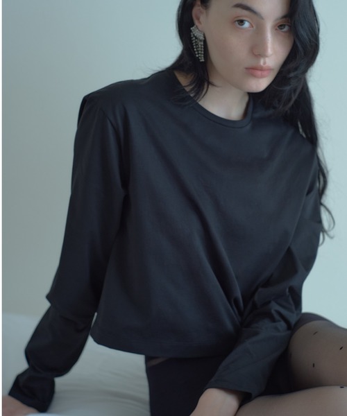 IRIS 47】silky long tops/シルキー ロング トップス（Tシャツ