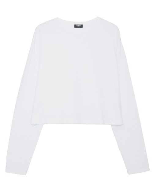 IRIS47(イリスフォーセブン)の「【IRIS 47】silky long tops/シルキー ロング トップス(Tシャツ/カットソー・レディース・ブラック/ホワイト・FREE)」の3枚目の写真
