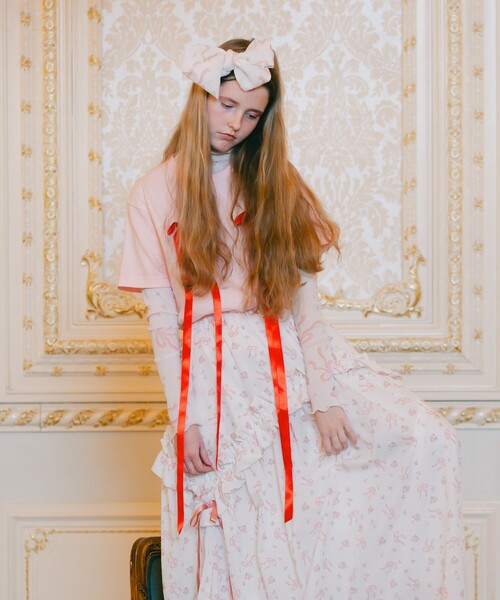 CAROLINA GLASER（カロリナ グレイサー）の「ロングリボン コットン T