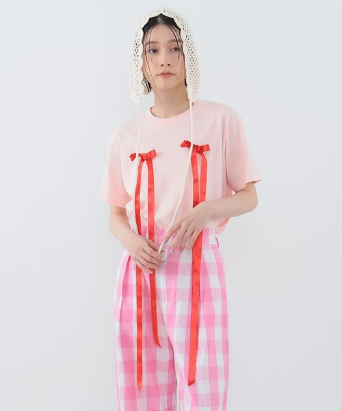 CAROLINA GLASER（カロリナ グレイサー）の「ロングリボン コットン T