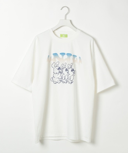 Anui（アニュイ）の「【UNISEX/3サイズ展開】ホローヤンキーラビットTシャツ（Tシャツ/カットソー・レディース・ライム/オフホワイト/ブラック・SMALL/MEDIUM/LARGE）」の6枚目の写真