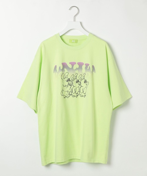 Anui（アニュイ）の「【UNISEX/3サイズ展開】ホローヤンキーラビットTシャツ（Tシャツ/カットソー・レディース・ライム/オフホワイト/ブラック・SMALL/MEDIUM/LARGE）」の8枚目の写真