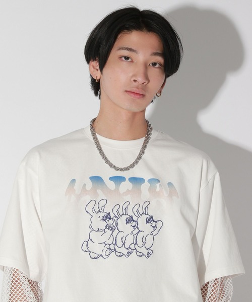 Anui（アニュイ）の「【UNISEX/3サイズ展開】ホローヤンキーラビットTシャツ（Tシャツ/カットソー・レディース・ライム/オフホワイト/ブラック・SMALL/MEDIUM/LARGE）」の19枚目の写真