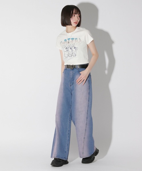 Anui（アニュイ）の「【UNISEX/3サイズ展開】ホローヤンキーラビットTシャツ（Tシャツ/カットソー・レディース・ライム/オフホワイト/ブラック・SMALL/MEDIUM/LARGE）」の22枚目の写真