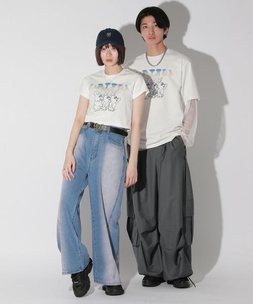 Anui（アニュイ）の「【UNISEX/3サイズ展開】ホローヤンキーラビットTシャツ（Tシャツ/カットソー・レディース・ライム/オフホワイト/ブラック・SMALL/MEDIUM/LARGE）」の17枚目の写真