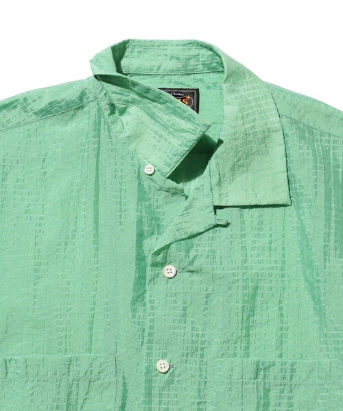BEAMS PLUS(ビームスプラス)の「ナイロン サッカー オープンカラー シャツ(シャツ/ブラウス・メンズ・サックスブルー/ミント・L/S/M/XL)」の8枚目の写真