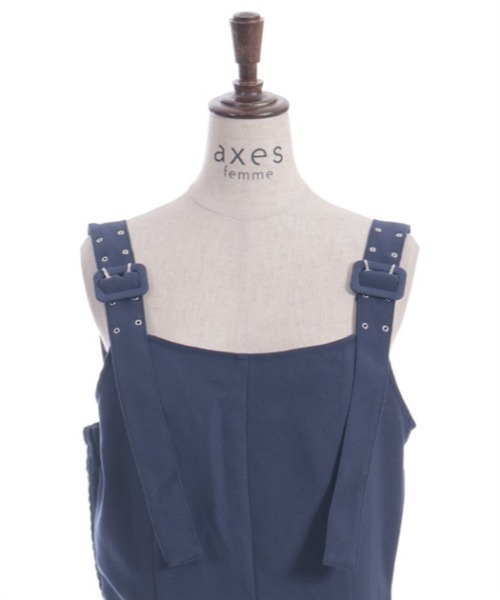 axes femme（アクシーズファム）の「イレヘムシルエットジャンスカ（ジャンパースカート・レディース・ブラック/ネイビー・FREE）」の10枚目の写真