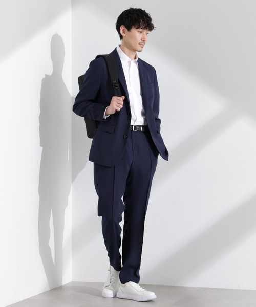 NANO universe（ナノユニバース）の「「N TROUSERS PREMIUM」強撚ピケストレッチパンツ(セットアップ可)（スラックス・メンズ・ベージュ/ネイビー・S/M/L）」の12枚目の写真