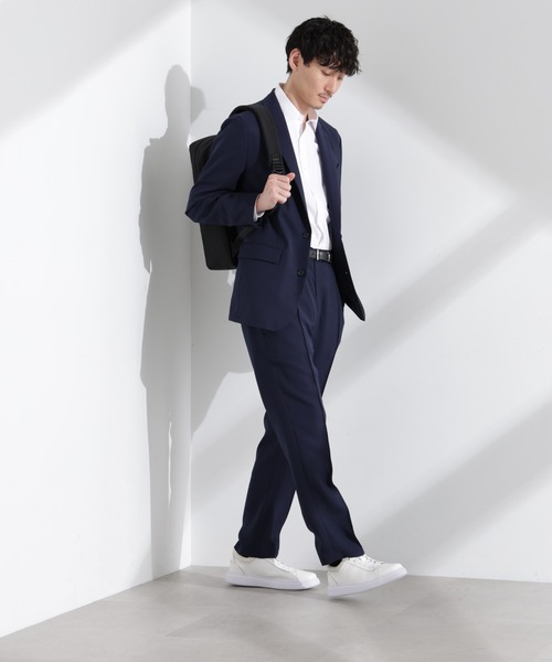 NANO universe（ナノユニバース）の「「N TROUSERS PREMIUM」強撚ピケストレッチパンツ(セットアップ可)（スラックス・メンズ・ベージュ/ネイビー・S/M/L）」の14枚目の写真