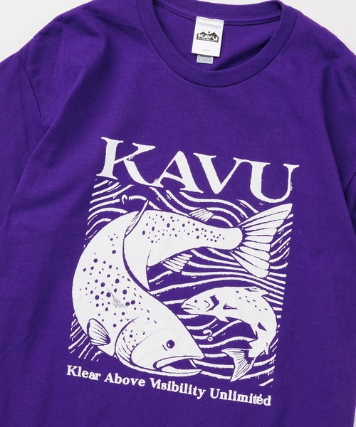 KAVU(カブー)の「KAVU/カブー Salmon Tee/サーモンティー(Tシャツ/カットソー・メンズ・ネイビー/パープル/グリーン/ピンク/チョコ・LARGE/X-LARGE/MEDIUM)」の19枚目の写真