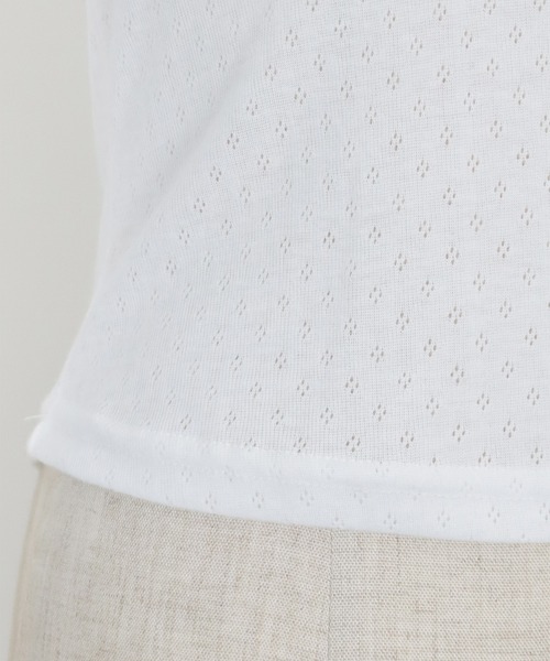 BLUEEAST(ブルーイースト)の「シャーリングアイレットTシャツ(Tシャツ/カットソー・レディース・グリーン/ホワイト/ブラック・MEDIUM)」の13枚目の写真