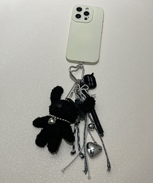 ALTROSE(アルトローズ)の「ハート カラビナ付き ボア ドッグ マルチチャーム 犬 ぬいキーホルダー ぬいぐるみチャーム バッグチャーム(チャーム・レディース・ブラック/ホワイト/ブラウン/ピンク・FREE)」の8枚目の写真