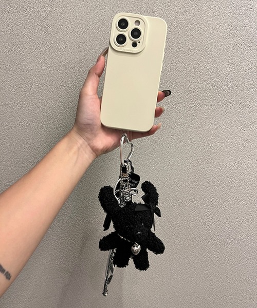 ハート カラビナ付き ボア ドッグ マルチチャーム 犬 ぬいキーホルダー