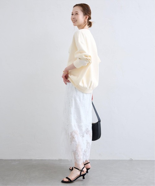 SLOBE IENA(スローブイエナ)の「《WEB・一部店舗限定/追加4》ダブルフェイスジャージースナップカーディガン(カーディガン/ボレロ・レディース・ブラック/サックスブルー/アイボリー・FREE)」の22枚目の写真