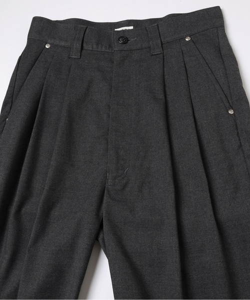 Jieda(ジエダ)の「TWO TUCK SLACKS(スラックス・メンズ・ブラック/グレー・1/2)」の5枚目の写真