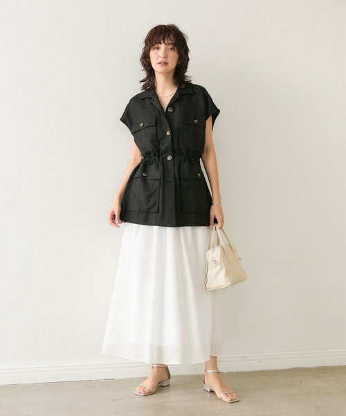 RIVE DROITE（リヴドロワ）の「【合わせやすさ◎】スクエアストラップサンダル（サンダル・レディース・ベージュ/シルバー/ブラック・MEDIUM/SMALL/LARGE）」の6枚目の写真