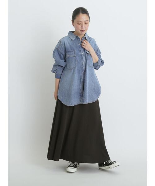 sm2rhythm（サマンサモスモスリズム）の「【セレモニーアイテム】ジョーゼットスカート(セットアップ可)（スカート・レディース・キナリ/ブラック/チャコールグレー・L/M）」の4枚目の写真