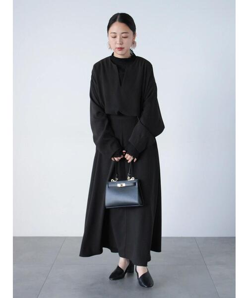 sm2rhythm（サマンサモスモスリズム）の「【セレモニーアイテム】ジョーゼットスカート(セットアップ可)（スカート・レディース・キナリ/ブラック/チャコールグレー・L/M）」の15枚目の写真