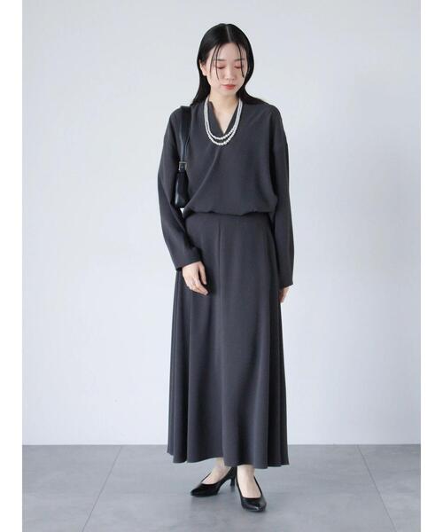 sm2rhythm（サマンサモスモスリズム）の「【セレモニーアイテム】ジョーゼットスカート(セットアップ可)（スカート・レディース・キナリ/ブラック/チャコールグレー・L/M）」の20枚目の写真