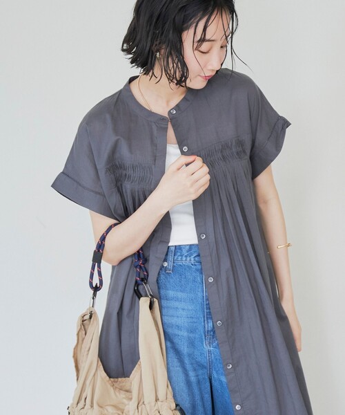 セール】MARKET（マーケット）タック前開きワンピース（ワンピース