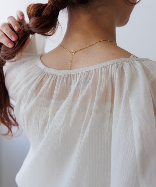 flower（フラワー）の「ラッキーブーケブラウス（シャツ/ブラウス・レディース・アイボリー/ネイビー・FREE）」の13枚目の写真