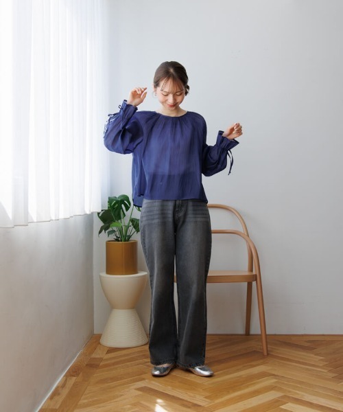 flower（フラワー）の「ラッキーブーケブラウス（シャツ/ブラウス・レディース・アイボリー/ネイビー・FREE）」の17枚目の写真