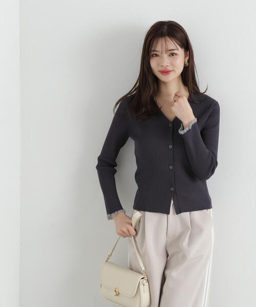 PROPORTION BODY DRESSING（プロポーションボディドレッシング）の「リブＶネックカーデ / 1215174402（カーディガン/ボレロ・レディース・ピンク/ダークグレー/ブルー・FREE）」の20枚目の写真