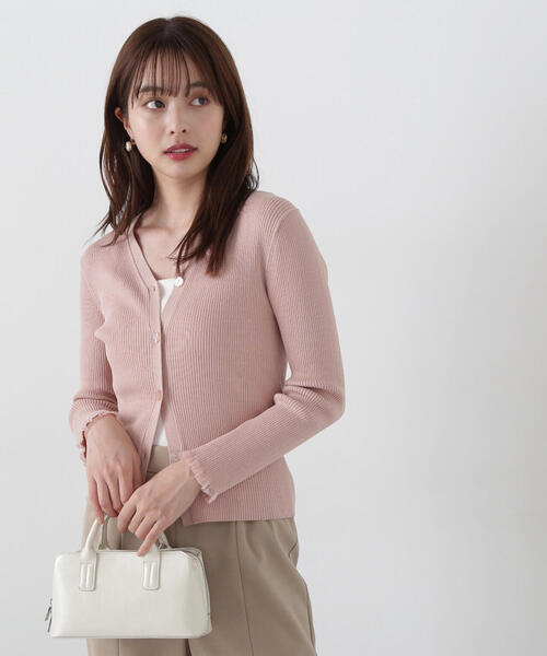 PROPORTION BODY DRESSING（プロポーションボディドレッシング）の「リブＶネックカーデ / 1215174402（カーディガン/ボレロ・レディース・ピンク/ダークグレー/ブルー・FREE）」の16枚目の写真