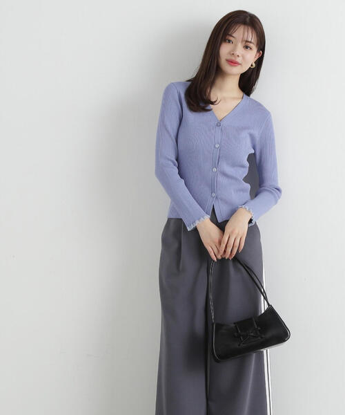 PROPORTION BODY DRESSING（プロポーションボディドレッシング）の「リブＶネックカーデ / 1215174402（カーディガン/ボレロ・レディース・ピンク/ダークグレー/ブルー・FREE）」の6枚目の写真