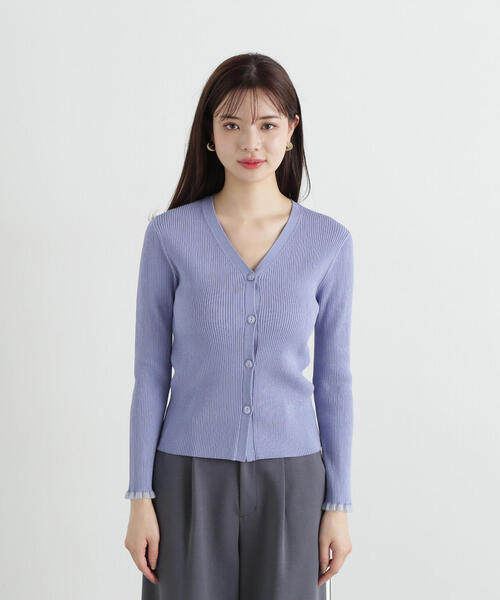 PROPORTION BODY DRESSING（プロポーションボディドレッシング）の「リブＶネックカーデ / 1215174402（カーディガン/ボレロ・レディース・ピンク/ダークグレー/ブルー・FREE）」の9枚目の写真