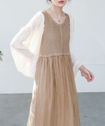 Bab | クロシェコンビキャミワンピース【低身長・高身長向けサイズあり】(ワンピース)