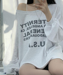 オーバーサイズ Tシャツ ボートネック オフショルダー 2WAY