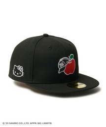 NEW ERA（ニューエラ）の「【NEW ERA】59FIFTY HELLO KITTY リンゴ / ブラック [14348626][SSL]（キャップ・メンズ）」