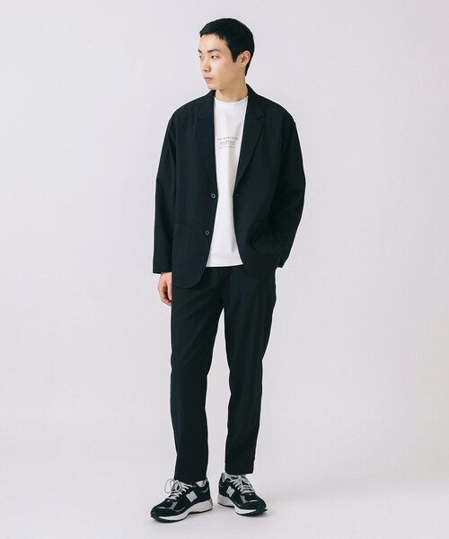 BEAMS HEART(ビームスハート)の「ポリエステルドビー ジャケット&パンツ (セットアップ)(セットアップ・メンズ・ブラック/ネイビー・SMALL/MEDIUM/LARGE/X-LARGE)」の14枚目の写真
