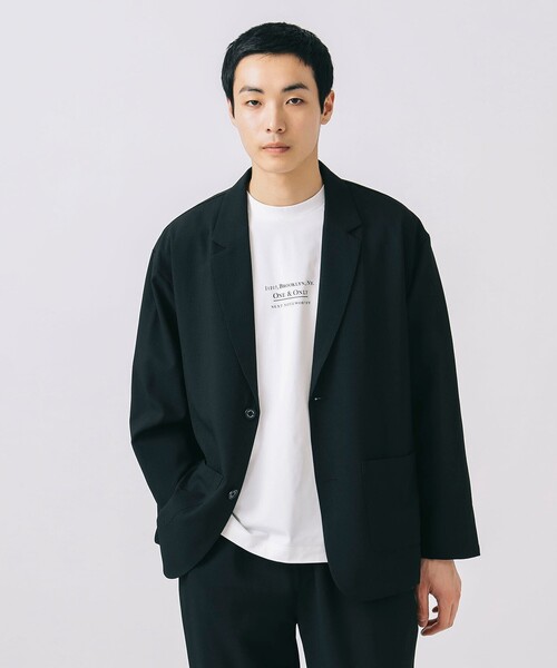 BEAMS HEART(ビームスハート)の「ポリエステルドビー ジャケット&パンツ (セットアップ)(セットアップ・メンズ・ブラック/ネイビー・SMALL/MEDIUM/LARGE/X-LARGE)」の15枚目の写真