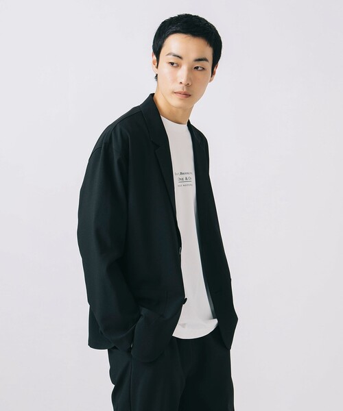 BEAMS HEART(ビームスハート)の「ポリエステルドビー ジャケット&パンツ (セットアップ)(セットアップ・メンズ・ブラック/ネイビー・SMALL/MEDIUM/LARGE/X-LARGE)」の16枚目の写真