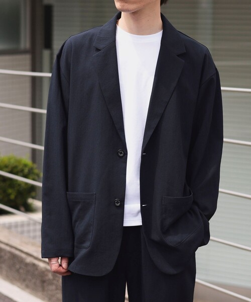 BEAMS HEART(ビームスハート)の「ポリエステルドビー ジャケット&パンツ (セットアップ)(セットアップ・メンズ・ブラック/ネイビー・SMALL/MEDIUM/LARGE/X-LARGE)」の9枚目の写真