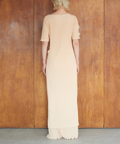 MAISON ELLIE（メゾンエリー）の「cut off pleats long one-piece（ワンピース・レディース・ライトグリーン/コーラル/ブラック・FREE）」の22枚目の写真
