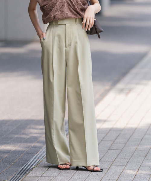 Noble(ノーブル)の「《追加》【洗える】エステルツイルストレッチスラックスパンツ 6(スラックス・レディース・ライトグリーン/ベージュ/ブラック・34/36/38/40)」の3枚目の写真