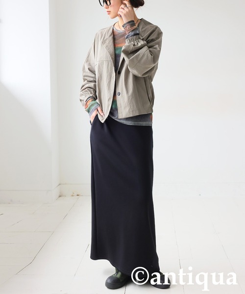 antiqua(アンティカ)の「ニュアンス柄シアートップス(Tシャツ/カットソー・レディース・マルチ/ブルー・ONESIZE)」の3枚目の写真