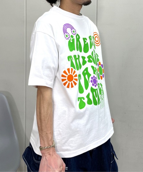 spiritoso(スピリトーゾ)の「【spiritoso】レトロヒッピービッグシルエットTシャツ(Tシャツ/カットソー・レディース・ネイビー/ブラック/ホワイト・MEDIUM/LARGE)」の22枚目の写真