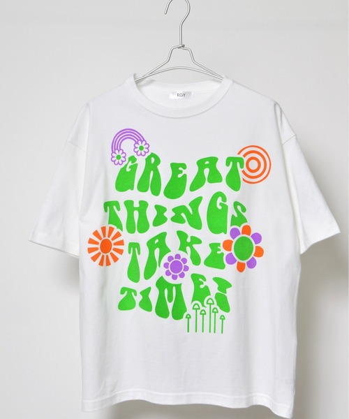 spiritoso(スピリトーゾ)の「【spiritoso】レトロヒッピービッグシルエットTシャツ(Tシャツ/カットソー・レディース・ネイビー/ブラック/ホワイト・MEDIUM/LARGE)」の18枚目の写真