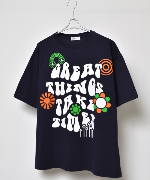 spiritoso(スピリトーゾ)の「【spiritoso】レトロヒッピービッグシルエットTシャツ(Tシャツ/カットソー・レディース・ネイビー/ブラック/ホワイト・MEDIUM/LARGE)」の16枚目の写真