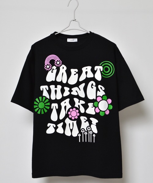 spiritoso(スピリトーゾ)の「【spiritoso】レトロヒッピービッグシルエットTシャツ(Tシャツ/カットソー・レディース・ネイビー/ブラック/ホワイト・MEDIUM/LARGE)」の14枚目の写真