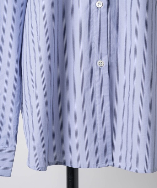 2way embroidery stripe shirts / 2way エンブロイダリー