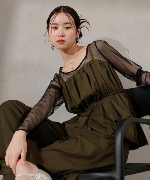 Kana（カナ）の「チュールトップス ペプラムキャミビスチェ