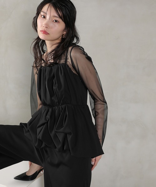 Kana /チュールドレス3点セットM KANA - Kana 結婚式 2次会 ドレス ブルー Mサイズ チュール 3way